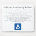 Indiscreet Breastfeeding Manifesto mousepads by tbarcequine Indiscreet Breastfeeding Manifesto mousepads
