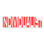 Individualist Bumper Sticker