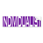 Individualist Bumper Sticker