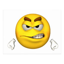 Individuo de la emoción - postal enojada