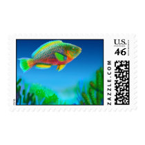Indo Pacific Reef Parrotfish Postage postage by twopurringcats Indo Pacific Reef Parrotfish Postage postage