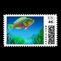 Indo Pacific Reef Parrotfish Postage postage