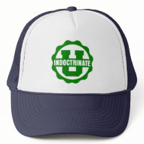"Indoctrinate U" Navy Blue and White Trucker Hat