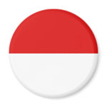 Indonesia Fisheye Flag Magnet