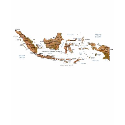 indonesian flag and map. Indonesia Flag and Map T-Shirt by FlagAndMap