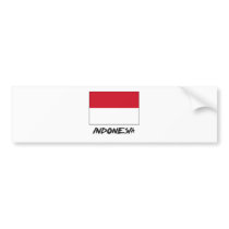 Indonesia Flag bumper stickers