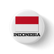 Indonesia Flag Pinback Button