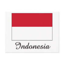 Indonesia Flag Design postcards