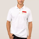 Indonesia flag golf polo
