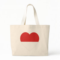 Indonesia Flag Heart bags