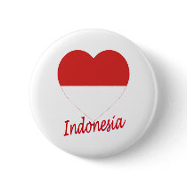 Indonesia Flag Heart buttons