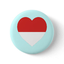 Indonesia Flag Heart buttons