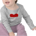 Indonesia Flag Heart T-Shirt