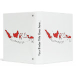 Indonesia Flag Map full size 3 Ring Binder