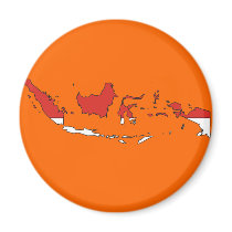 Indonesia flag map magnets