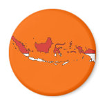 Indonesia flag map magnets