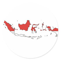 Indonesia flag map stickers