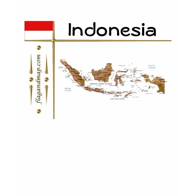 indonesian flag and map. Indonesia Flag + Map T-Shirt by FlagAndMap