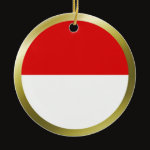 Indonesia Fisheye Flag Ornament