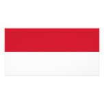 Indonesia flag custom photo card