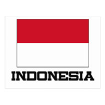Indonesia Flag postcards