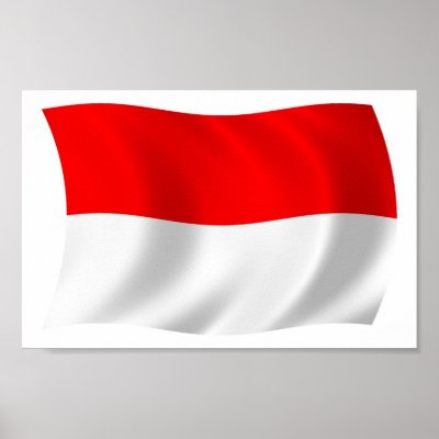indonesian flag. Indonesia Flag Poster Print by