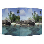 Indonesia. Rock formations along shore Vinyl Binders