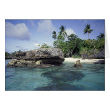 Indonesia. Rock formations along shore Cards