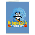 This darling panda bear is too cute! He loves to go surfing on huge waves in Indonesia. What a cute design for anyone who loves surfing in Indonesia as much as panda does.