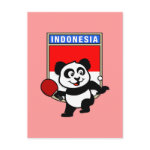 This is a cute shirt for table tennis players and fans. Panda loves to play table tennis in front of this flag of Indonesia! This table tennis panda shirt is a great gift for table tennis players and fans!