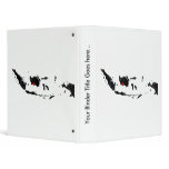 Indonesia Trendy Peace Sign with Indonesian map Vinyl Binders