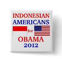 Indonesian Americans for Obama Pin