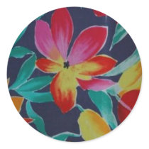Indonesian Floral Batik Stickers