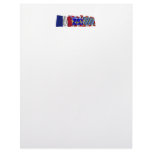 Indre-et-Loire, Centre &amp; France flags Custom Letterhead
