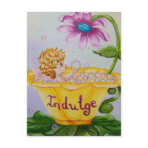 "INDULGE" Precious Wings Fairy Postcard