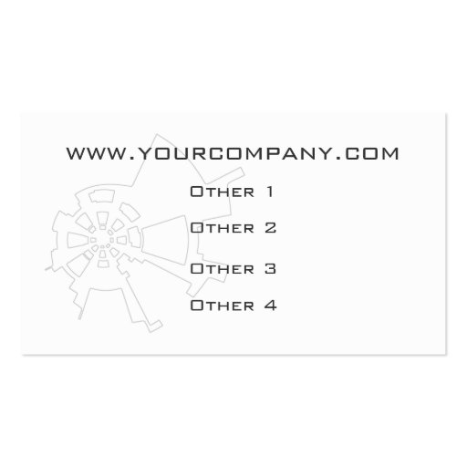 industrial abstract design white business card (back side)