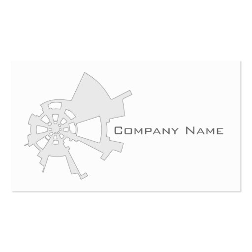 industrial abstract design white business card