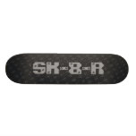 Industrial Black  & Gray Metal Custom Skateboard