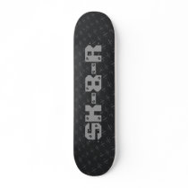 Industrial Black  & Gray Metal Custom Skateboard