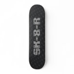 Industrial Black  &amp; Gray Metal Custom Skateboard
