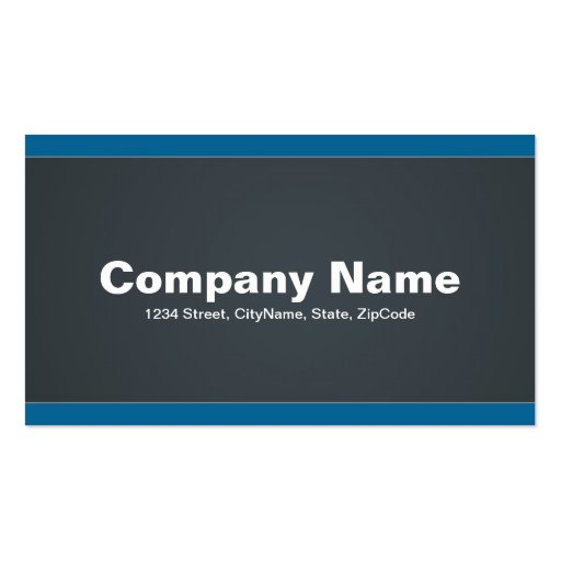 Industrial Grey & Blue Professional Business Cards (front side)