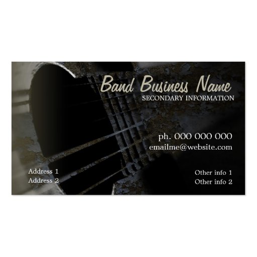 Industrial Grunge Guitar V.3.0 Business Card