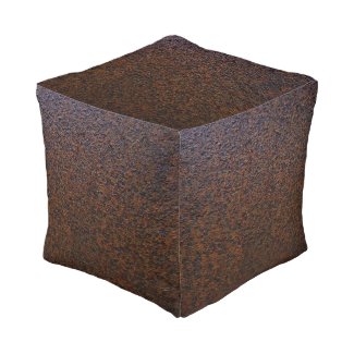 Industrial Rust Texture Base Layer Customizable Cube Pouf