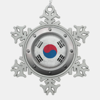 industrial south korean flag steel graphic snowflake industrial south korean flag steel graphic snowflake