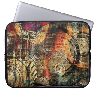 industrial steampunk collage computer sleeves