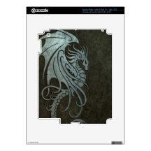 Industrial Steel Flying Dragon - left side Skins For iPad 3