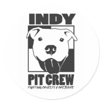 Indy Pit Crew Official Logo Round Sticker