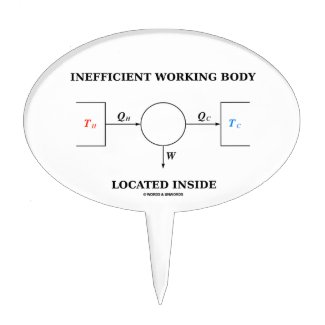 Inefficient Working Body Located Inside Physics Cake Topper