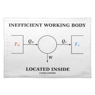 Inefficient Working Body Located Inside Physics Placemats