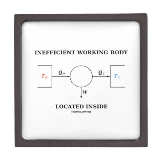 Inefficient Working Body Located Inside Physics Premium Gift Box